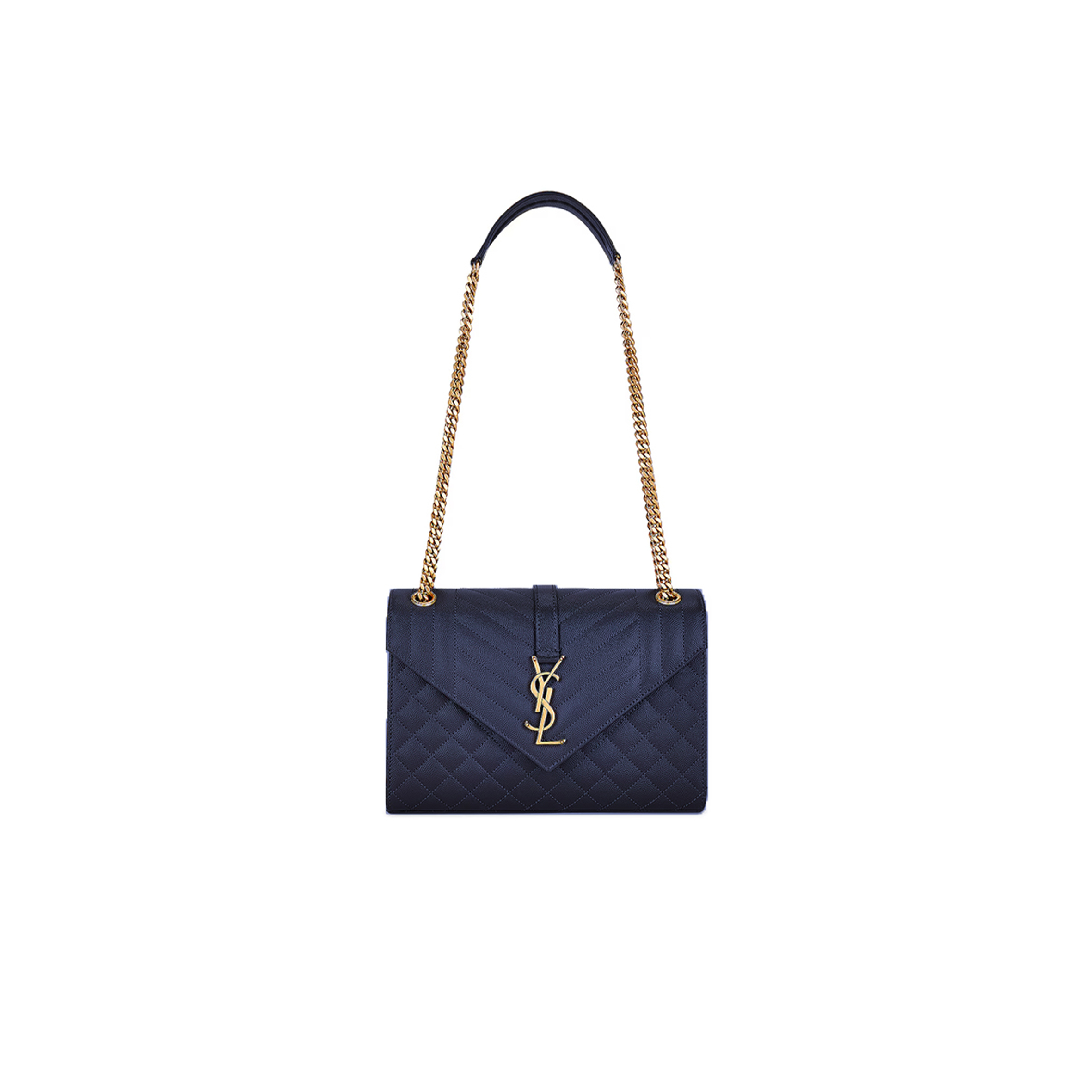 Y*L envelope medium leather shoulder bag blue 1514357 (24*17.5*6cm)